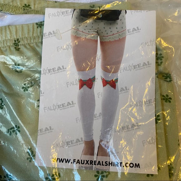 Faux Real Womens Ladies photorealistic Oktoberfest Lederhosen Leggings - medium - Picture 3 of 6